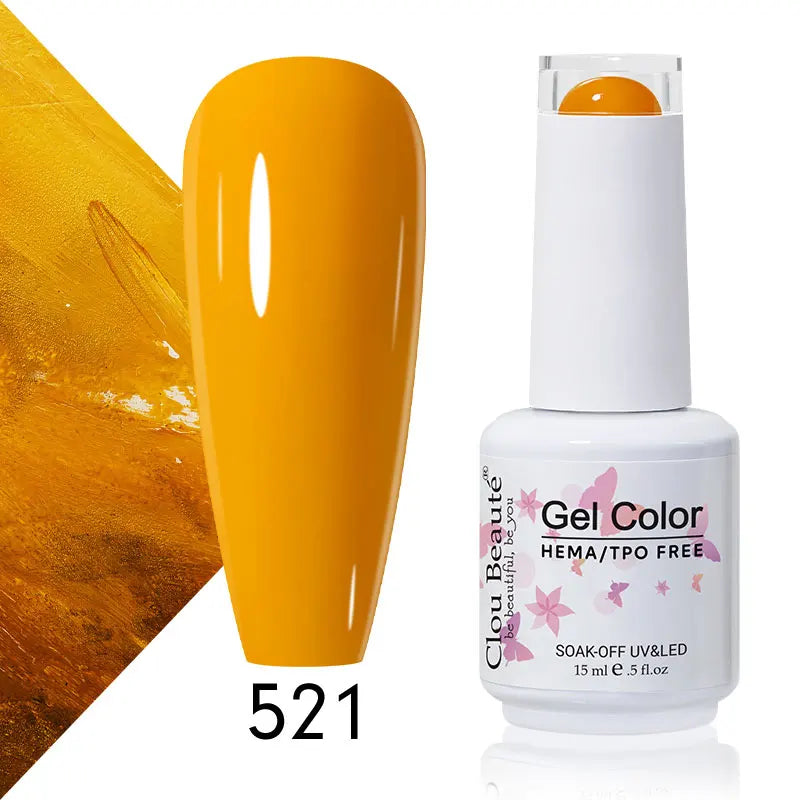 Clou Beaute 56 Colors Gel Nail Polish Pastal Pink Green Lavender UV Nail Gel Soak Off UV Varnish Macaron Gel Paint 15ml Nail Art