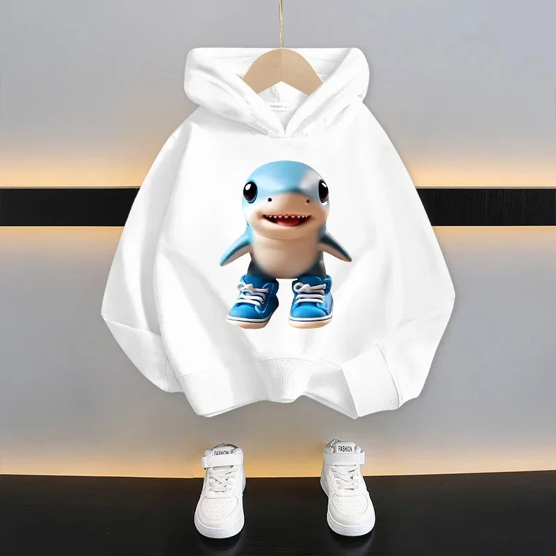 Italian Brainrot Kids Hoodie Funny Cartoon Graphic Thin Sweatshirts Tung Tungtung Sahur Casuals Long Sleeves Tops Boys Clothes