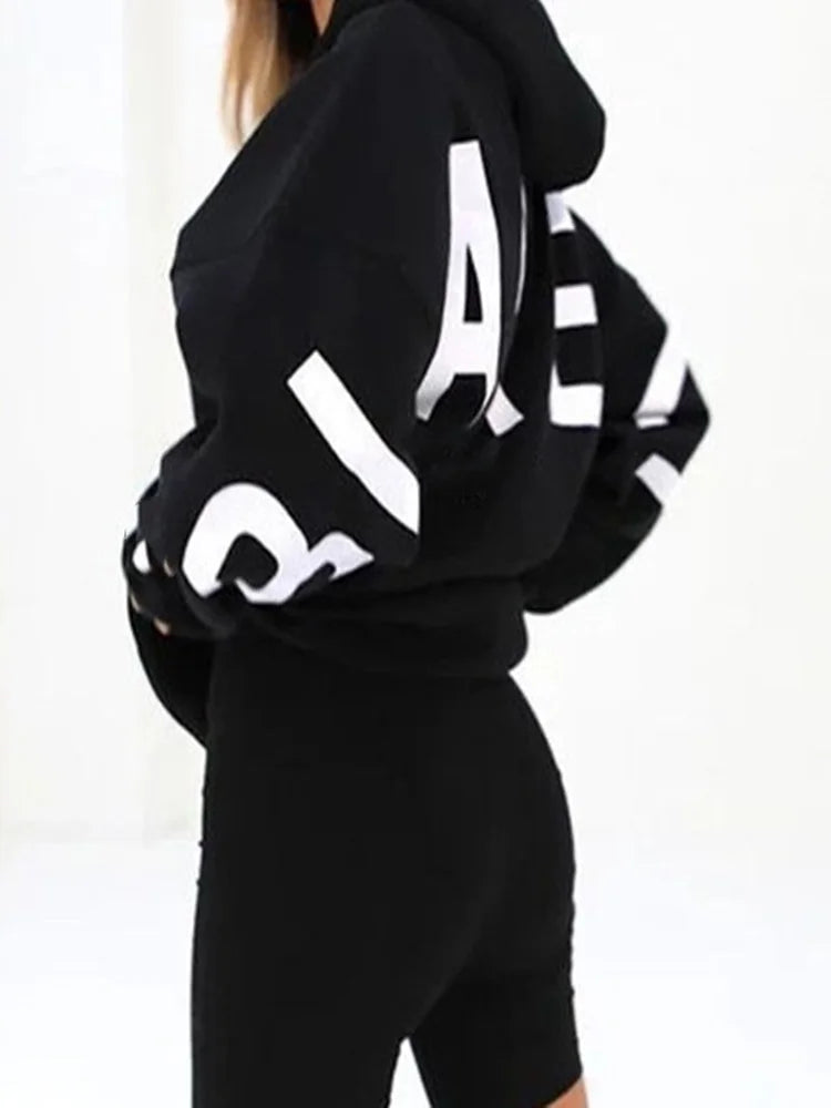 Women’s Printed Loose Hoodie
