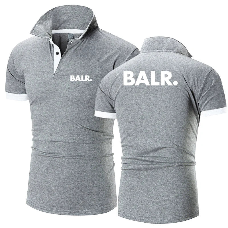 2025 Spring And Summer Men's BALR Logo Print Solid Color Simplicity Casual Fashion  Cultivate Oneself Breathable Polo Shirt