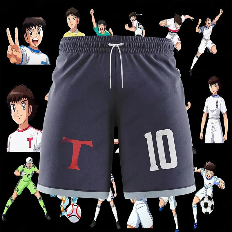 New Arriavl Summer Captain Tsubasa School Nansheng Olive And Benji Football Beach Short Pants Fitness Sports Kids/Adult Shorts