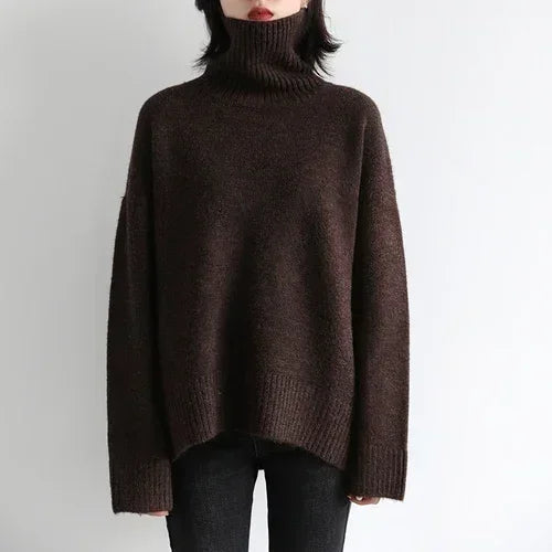 Korean Loose Turtleneck Knit Sweater