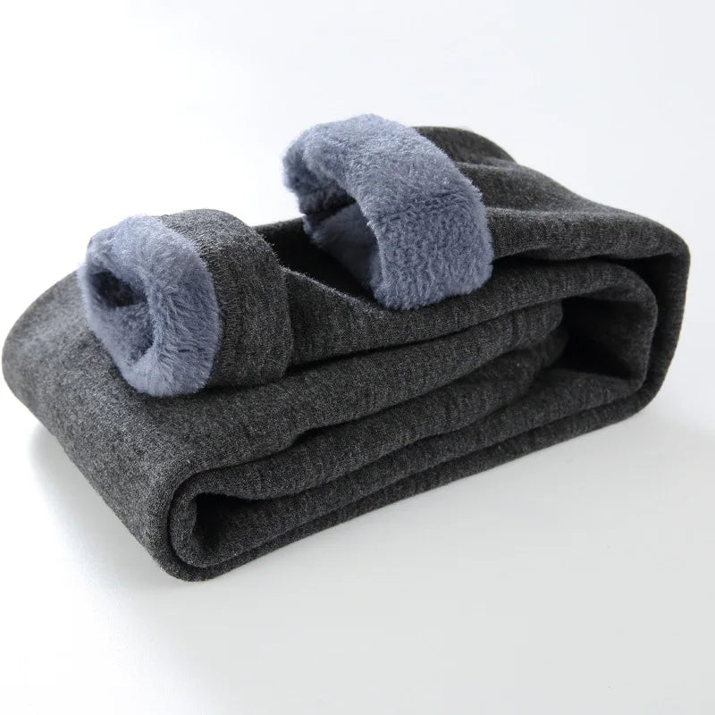 Sweet Leggings Girls Dot Velvet Pants Autumn Winter Kids Cotton Stretch Warm Trousers Baby Girls Elastic Waist Slim Pants