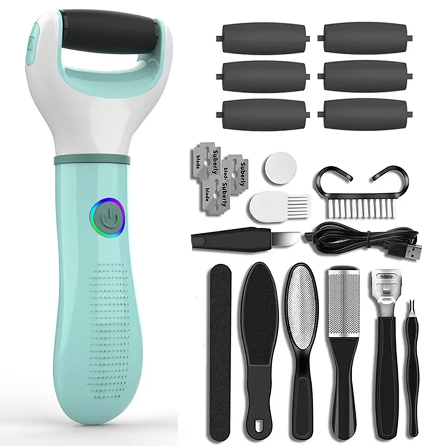 Electric Foot File Callus Remover Dead Skin Removal Pedicure Tools for Hard Cracked Dry Skin Pedicure Feet Care Heel Cleaning