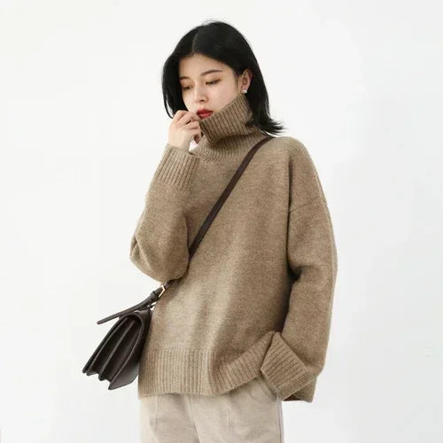 Korean Loose Turtleneck Knit Sweater