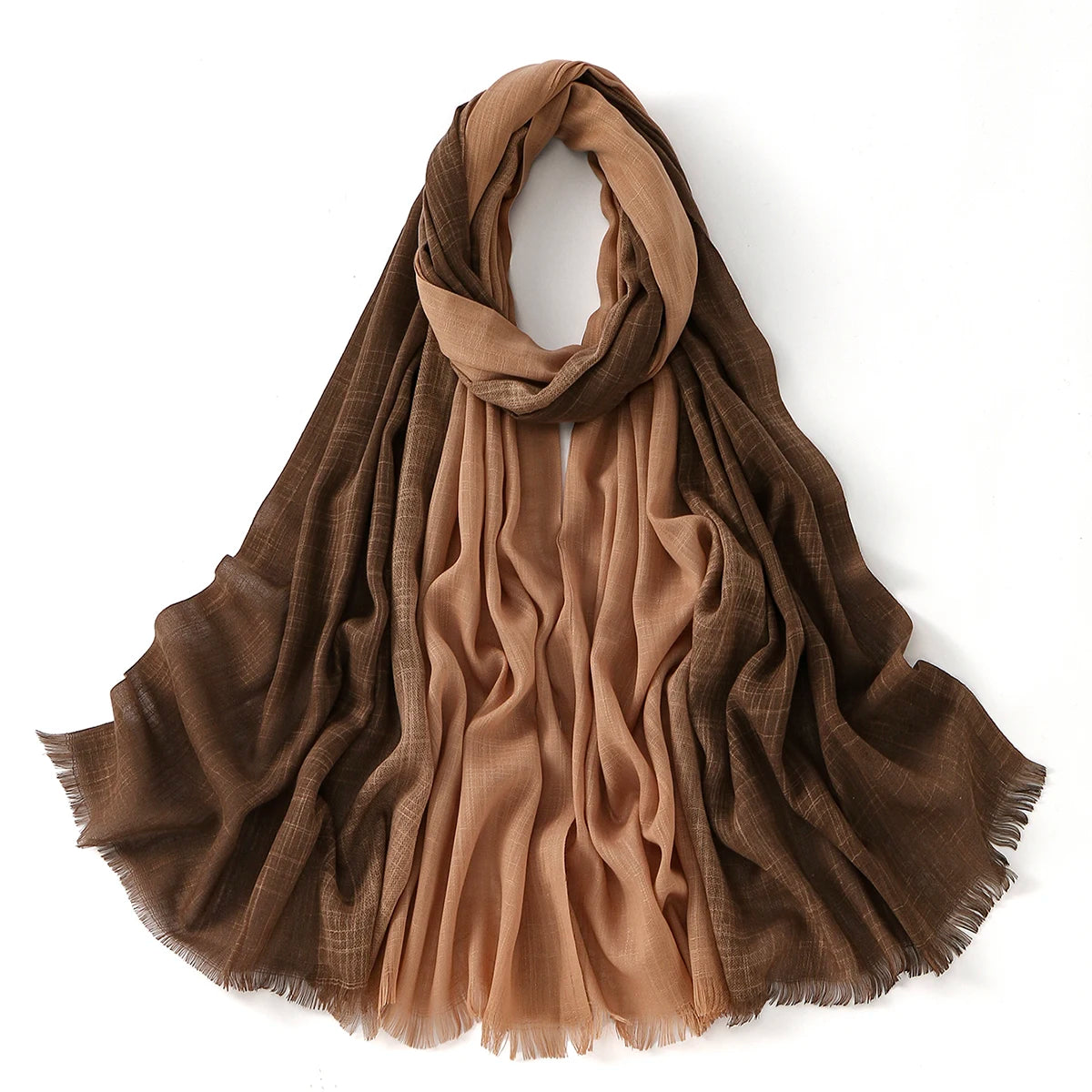 Plain Bamboo Cotton Hijab Scarves Women Solid Color Crinkle Turban Remove Edge Soft Cotton Premium Quality Hijab Shawl