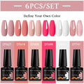 6pc Nail Gel Polish Set DIY Nail Art Semi Permanent UV LED Gel Kit For Nails Decoration Manicure Soak Off Painting Vernis Design