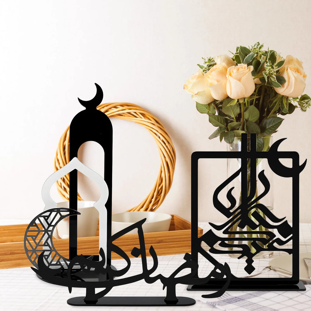 Eid al-Fitr Acrylic Ornament Eid Mubarak Home party Decoration Islamic Muslim Party Supplies Hollow out fasting decor gift 2026
