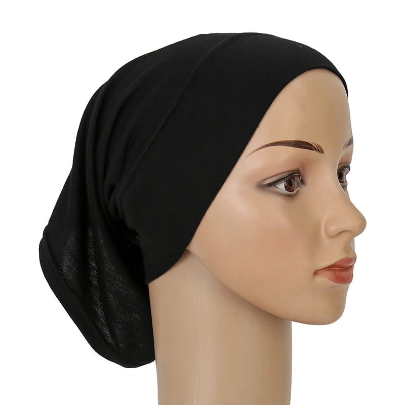 Cotton Modal Inner Hijab Undercap Muslim Turban Islam Underscarf Hijab Bonnet Soft Stretch HIjabs Tube Cap Turbante Mujer Hat