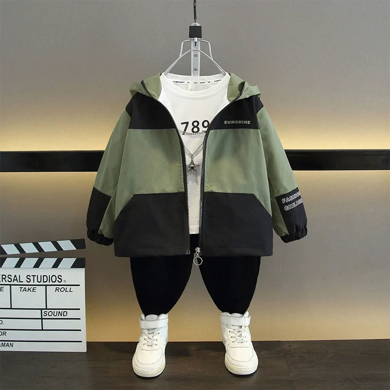 2-12 Years SunShine Girls Jacket Autumn Little Princess Windbreaker Coat Hooded Zipper Boys Outerwear Birthday Gift Kids Clothes