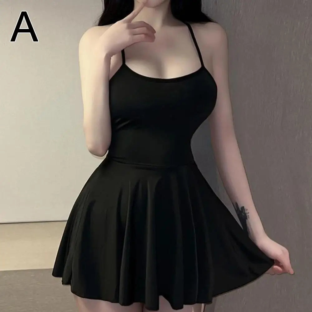 Sexy Pleated Micro Mini Dress for Women