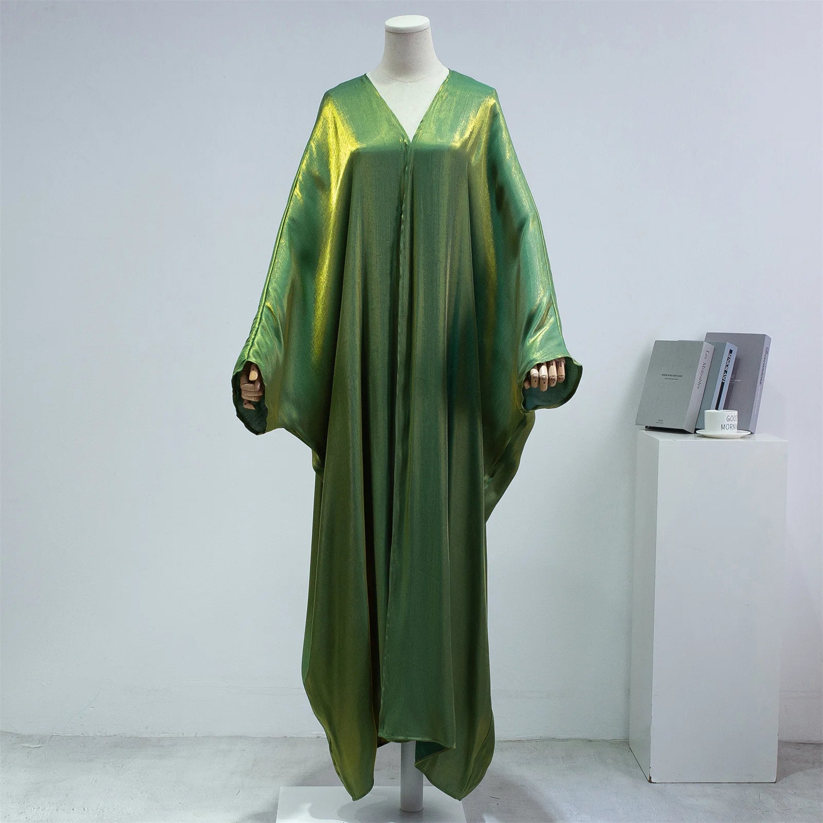 Muslim Out Abayas Smocking Sleeve kaftans One-piece Prayer Women Jilbabs Cardigan Coat Islamic Clothing Dubai Saudi Robe Turkish