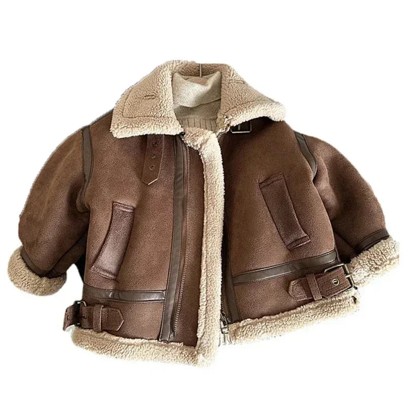 Kids Velvet Fleece Winter Jacket