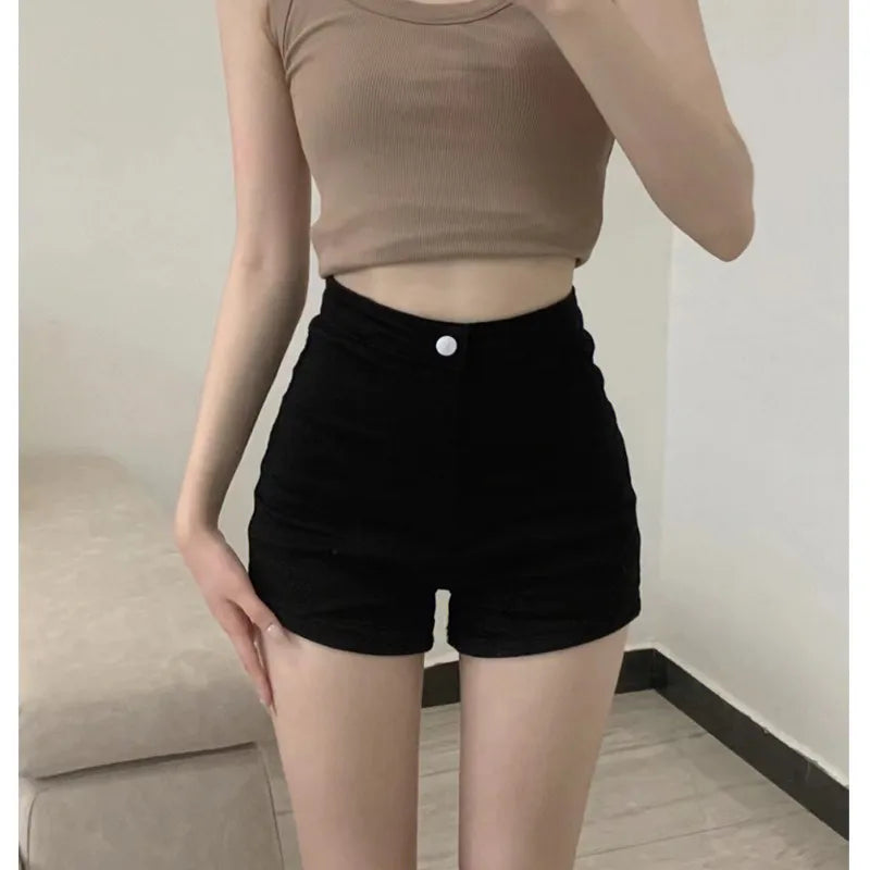 2026 New Running Shorts High Waist Denim Shorts Women Summer Korean Fashion Loose Jeans Sexy Wide-leg Pants Stylish Denim Short