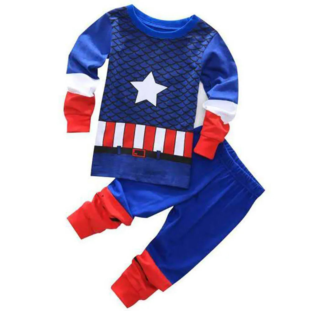 Little Boys Clothing Pajamas Sets Toddler Girl Sleepwear Cotton Pijama Kids Pyjama Long Sleeve Two Pieces Set 2 to 3 5 6 7 Years