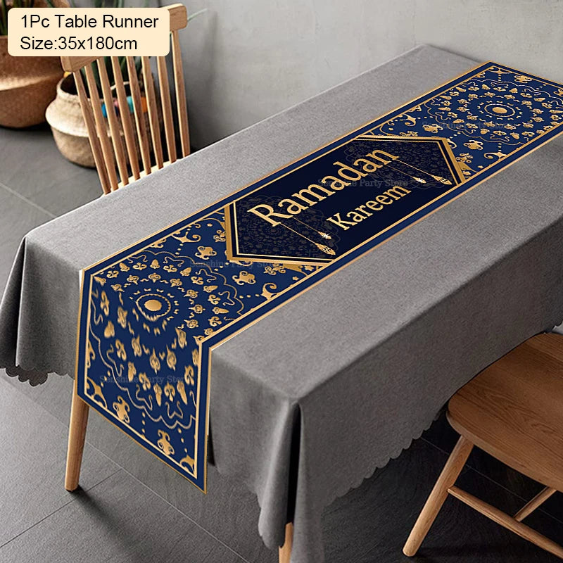 Ramadan Decoration Table Runner EID Mubarak Decor For Home Tablecloth Ramadan Kareem Islamic Muslim Party Eid Al Adha Gifts 2026