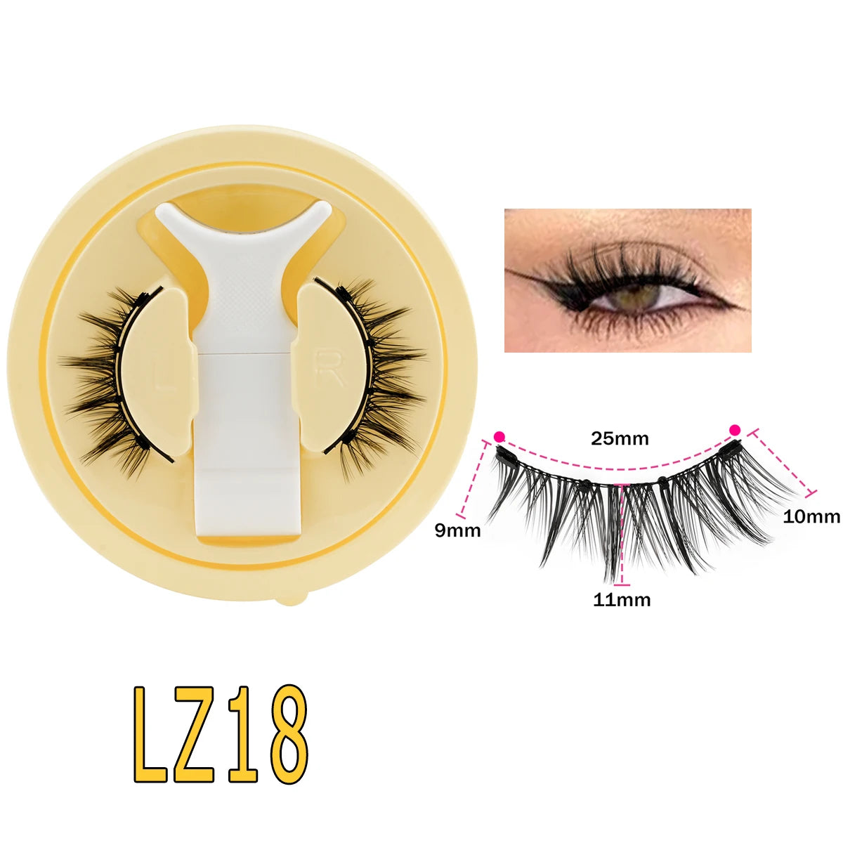 3D Magnetic False Eyelashes Tweezer Set Reusable Natural Eyelashes Mink False Lash Professional Eyelash Extension Makeup Tool