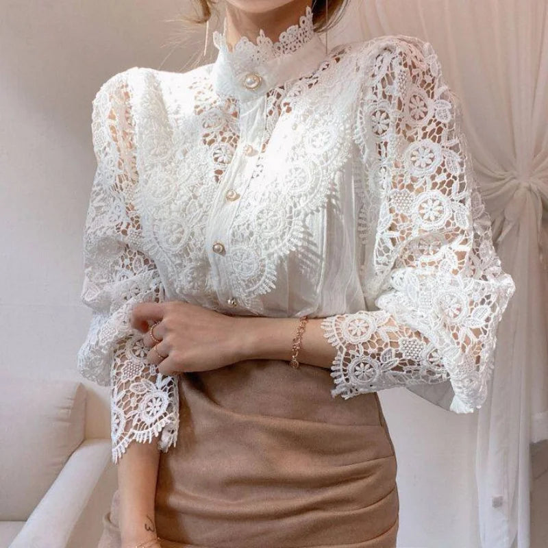 Women’s Long Sleeve Lace Blouse
