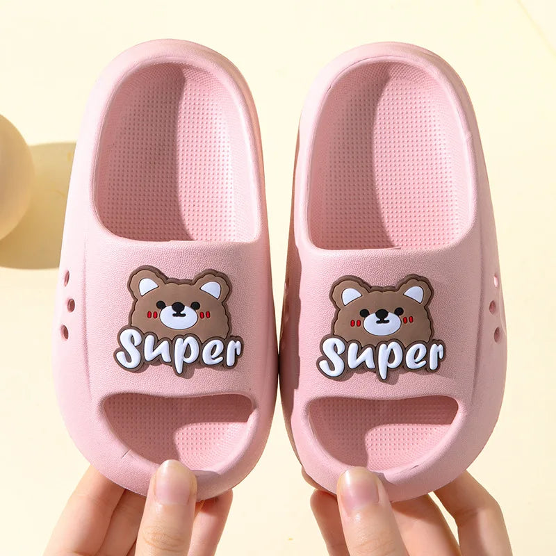 EVA Children's Slippers Cute Cartoon Boys and Girls' Toddler Bean Shoes Medium and Large Kids' Parent-Child Summer Sandals