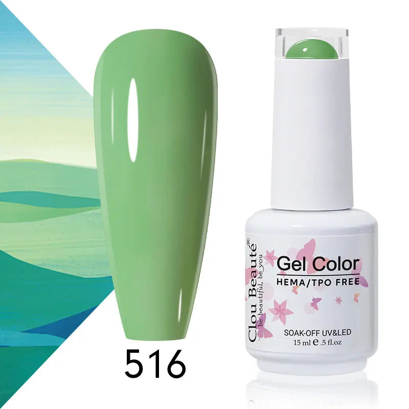Clou Beaute 56 Colors Gel Nail Polish Pastal Pink Green Lavender UV Nail Gel Soak Off UV Varnish Macaron Gel Paint 15ml Nail Art