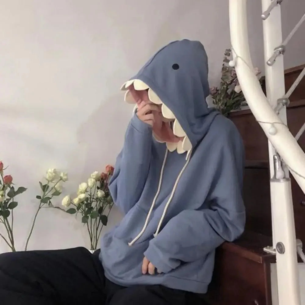Funny Shark Patchwork Hoodie for Men & Women