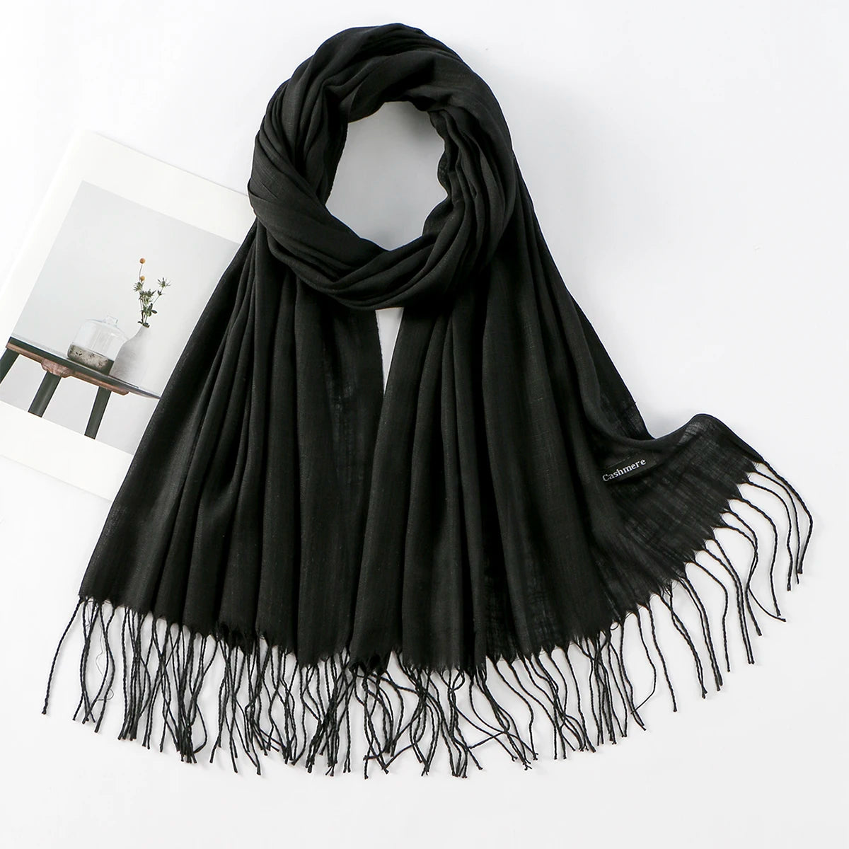 Plain Bamboo Cotton Hijab Scarves Women Solid Color Crinkle Turban Remove Edge Soft Cotton Premium Quality Hijab Shawl