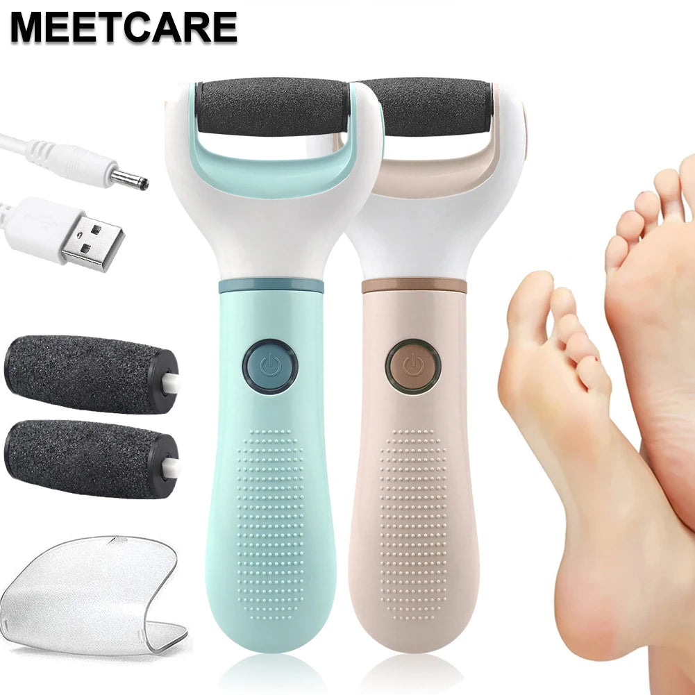 Electric Foot Grinder Auto Pedicure Tools Foot Sandpaper File Dead Wet Dry Hard Skin Callus Remover Rechargeable Foot Cleaner
