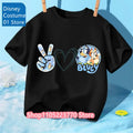 Kids Bluey Cartoon T-Shirt Autumn Winter Short Sleeve Warm Anime Print Comfortable Sweatshirt for Boys and Girls Daily Use