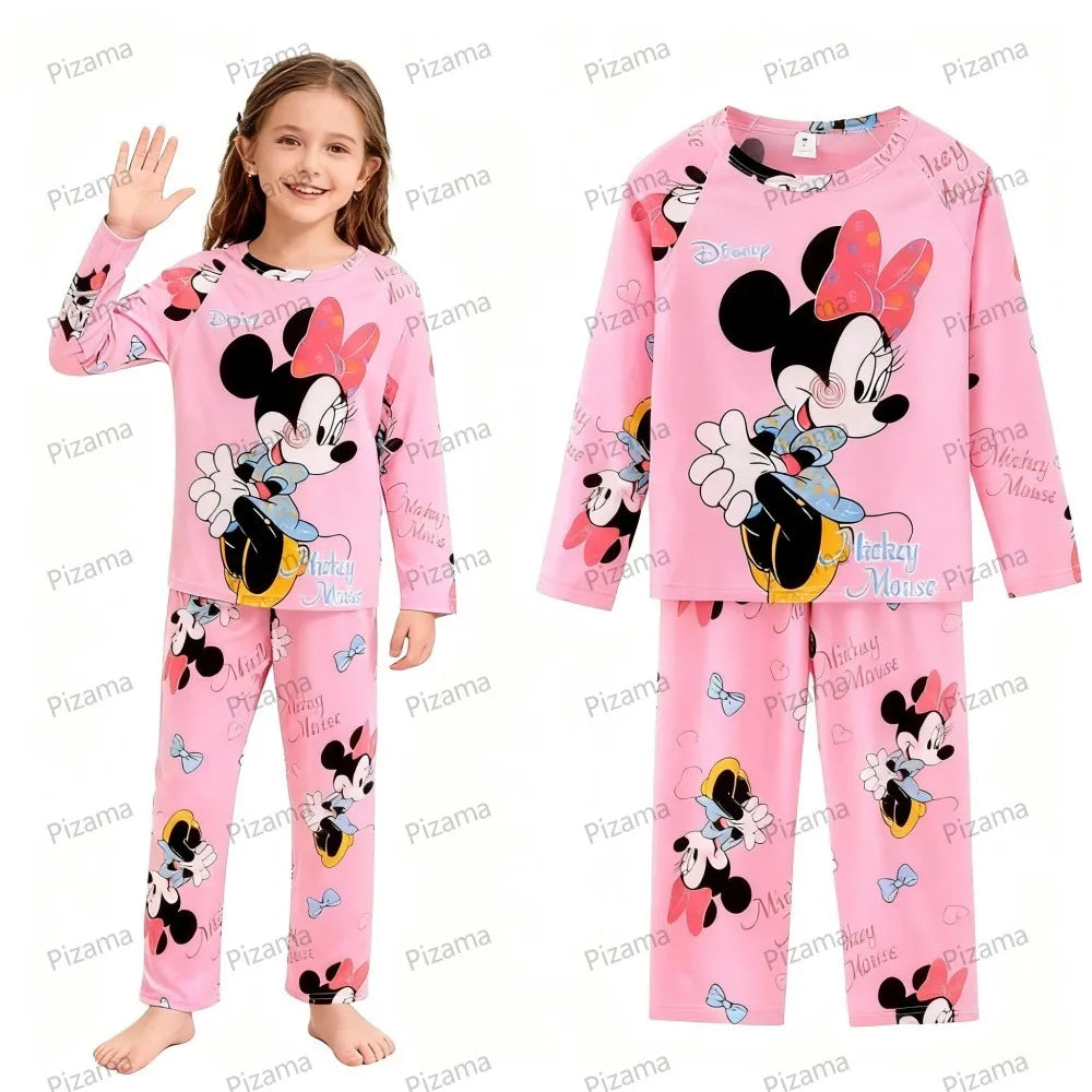 Stitch Pajamas for Kids Girls Long Sleeved Soft Comfortable Lilo & Stitch Pyjamas Suits Children's Loungewear Sleepwear
