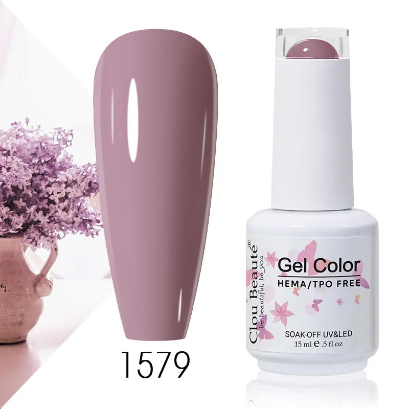 Clou Beaute 56 Colors Gel Nail Polish Pastal Pink Green Lavender UV Nail Gel Soak Off UV Varnish Macaron Gel Paint 15ml Nail Art