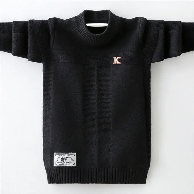 Children's Sweater FALL Winter New Cotton Clothing Hedging Sweater Teenage Boys Sweater Children's Clothing 10 12 14 Years