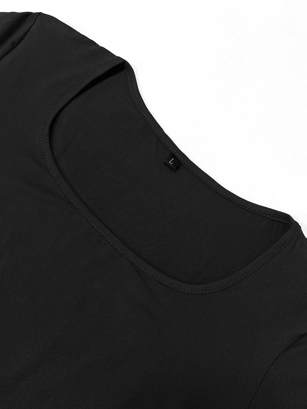 Women's Solid Long Sleeve, Chic Basic Minimalist Casual Fashion