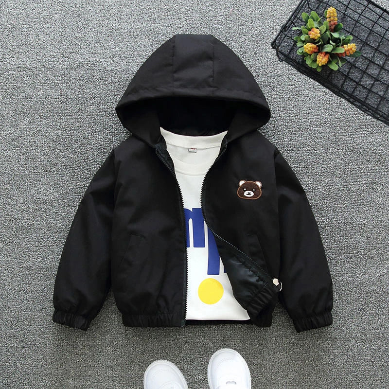 Kids Cartoon Dog Hooded Jacket (1–6Y)