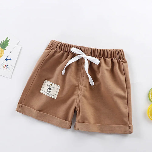1pcs Cotton Summer Kids Shorts Boys Girls Solid Color Short Baby Cartoon Casual Pant Children Short Pant  Sport Clothing Outwear