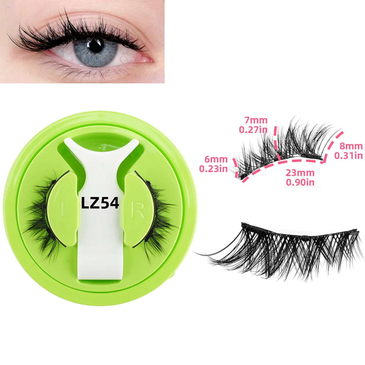 3D Magnetic False Eyelashes Tweezer Set Reusable Natural Eyelashes Mink False Lash Professional Eyelash Extension Makeup Tool
