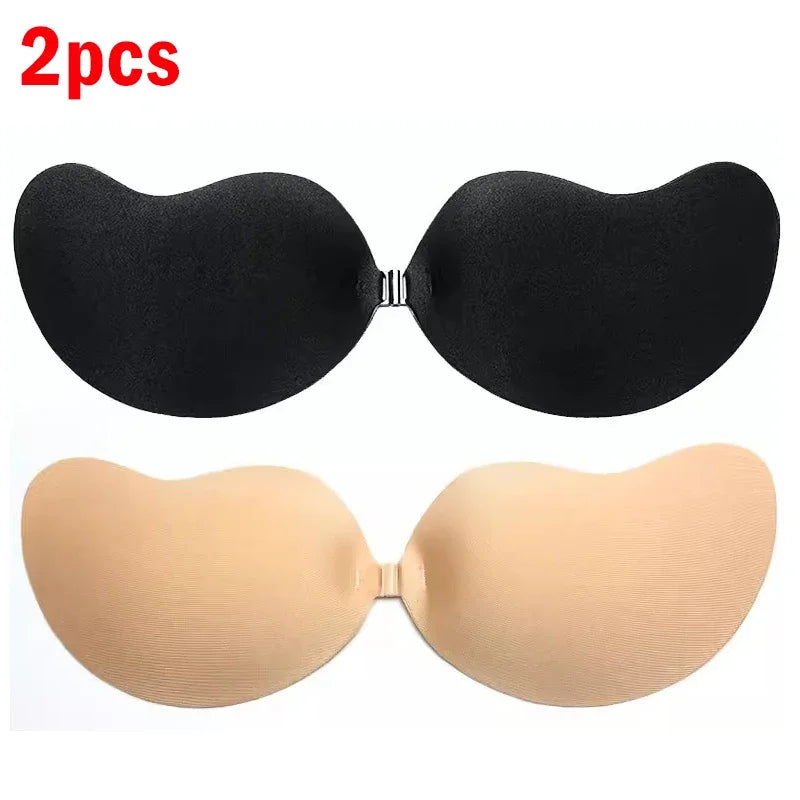 Hot Reusable Silicone Nipple Cover Self Adhesive Invisible Push Up Bra Pasties Stickers Breast Strapless Bras Women Underware