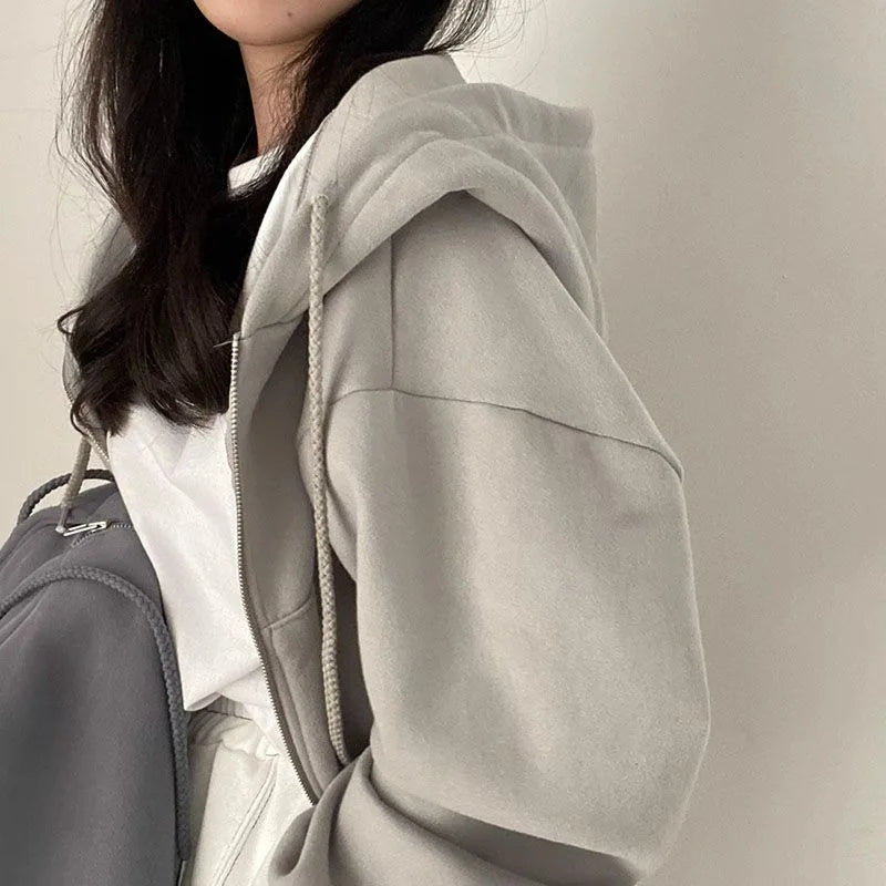 Women’s Cropped Zip-Up Hoodie
