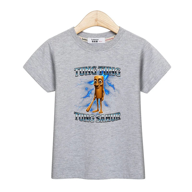 Children Summer Shirt Italian Brainrot Cartoon