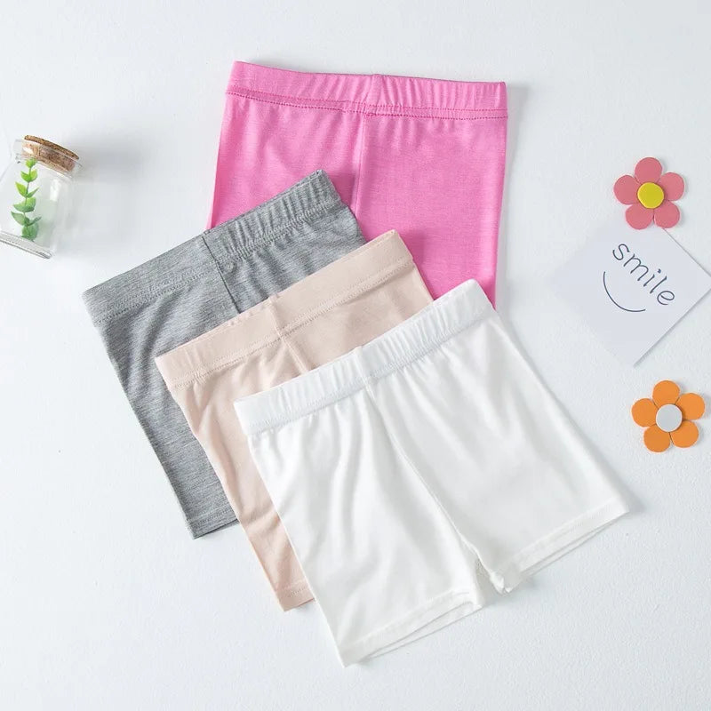 Girls' Safety Shorts Summer Thin Modal Anti-Peek Underwear Kids Ice Silk Lining Pants