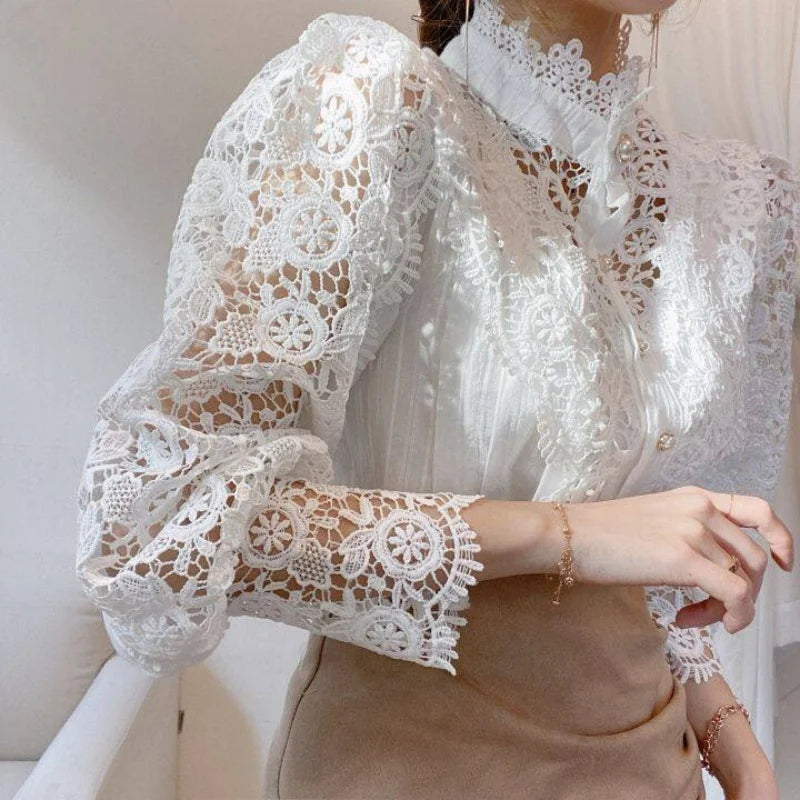 Women’s Long Sleeve Lace Blouse