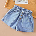New Girls Denim Shorts Korean Lightweight Summer Shorts for Toddler Girls Casual Versatile Children's Clothing Outdoor Wear