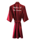 Bride Robe Women Burgundy Robe Satin Silk Robes Wedding Bridal Bridesmaid Robes Bathrobe Sleepwear Silk Dress