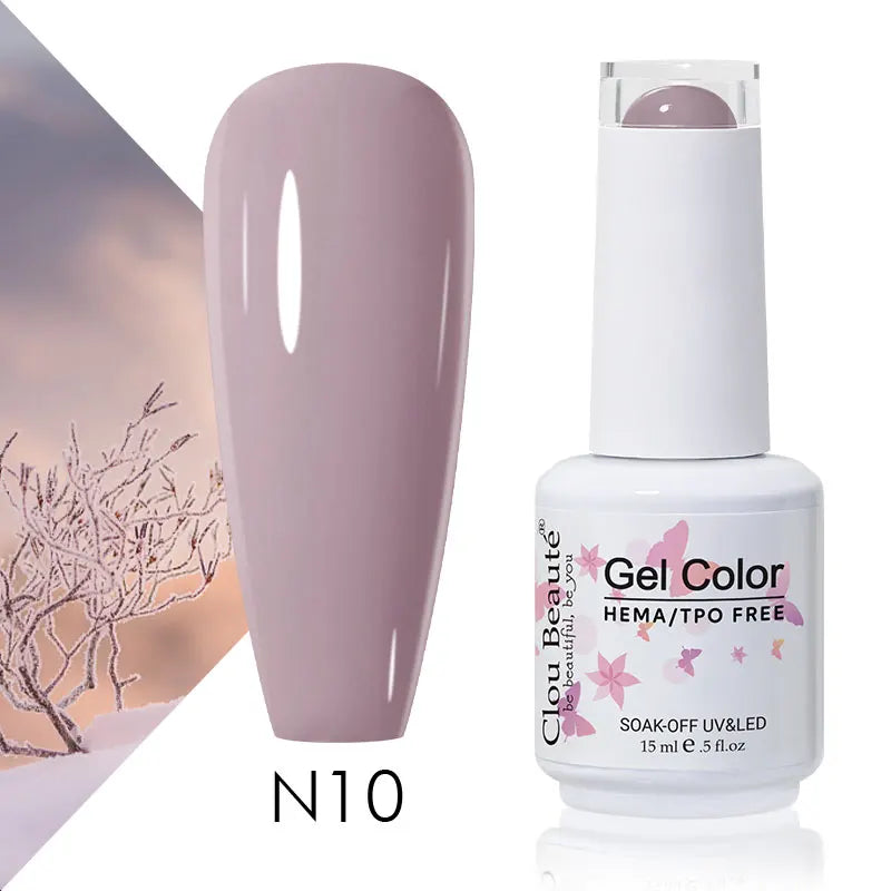 Clou Beaute 56 Colors Gel Nail Polish Pastal Pink Green Lavender UV Nail Gel Soak Off UV Varnish Macaron Gel Paint 15ml Nail Art