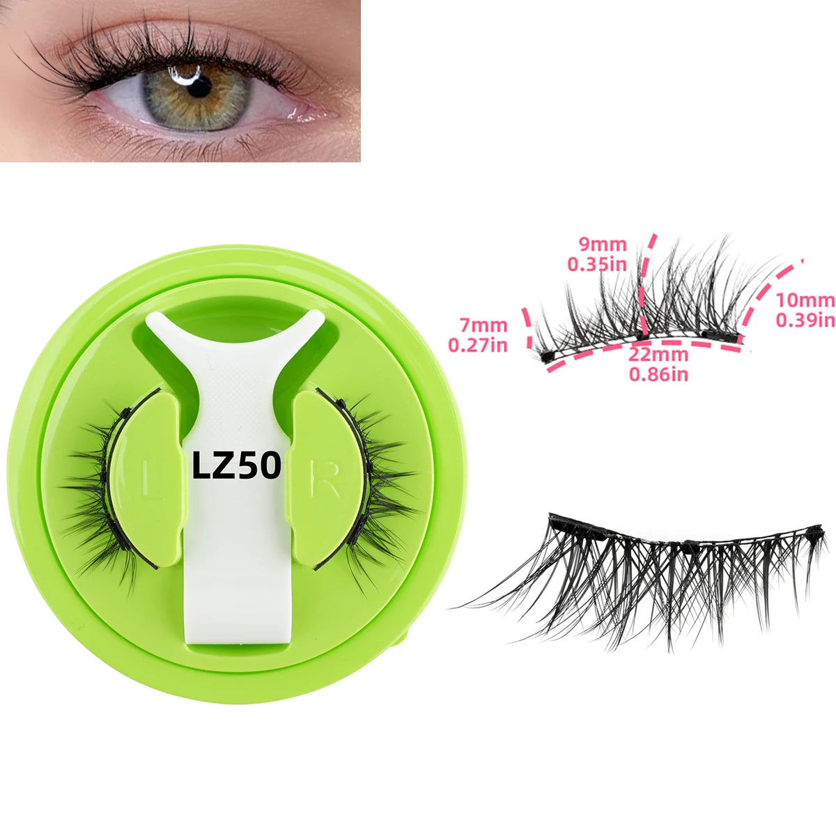 3D Magnetic False Eyelashes Tweezer Set Reusable Natural Eyelashes Mink False Lash Professional Eyelash Extension Makeup Tool