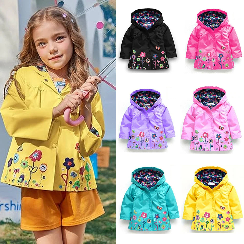 Toddler Girl Baby Kid Waterproof Hooded Coat Jacket Boys Girls Babies Outwear Raincoat Hoodies for outdoor adventure