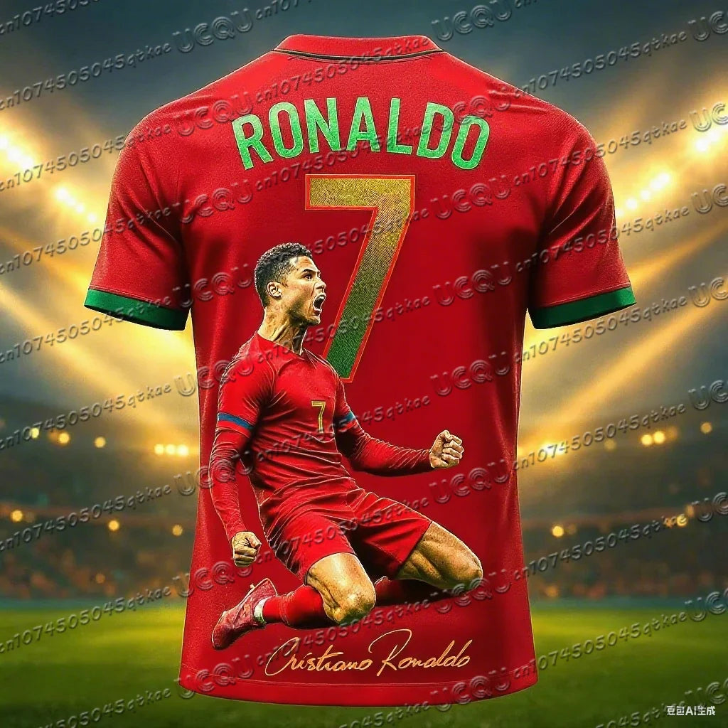 Football Jersey 3d Printed NO.7 Ronaldo Boys Girls