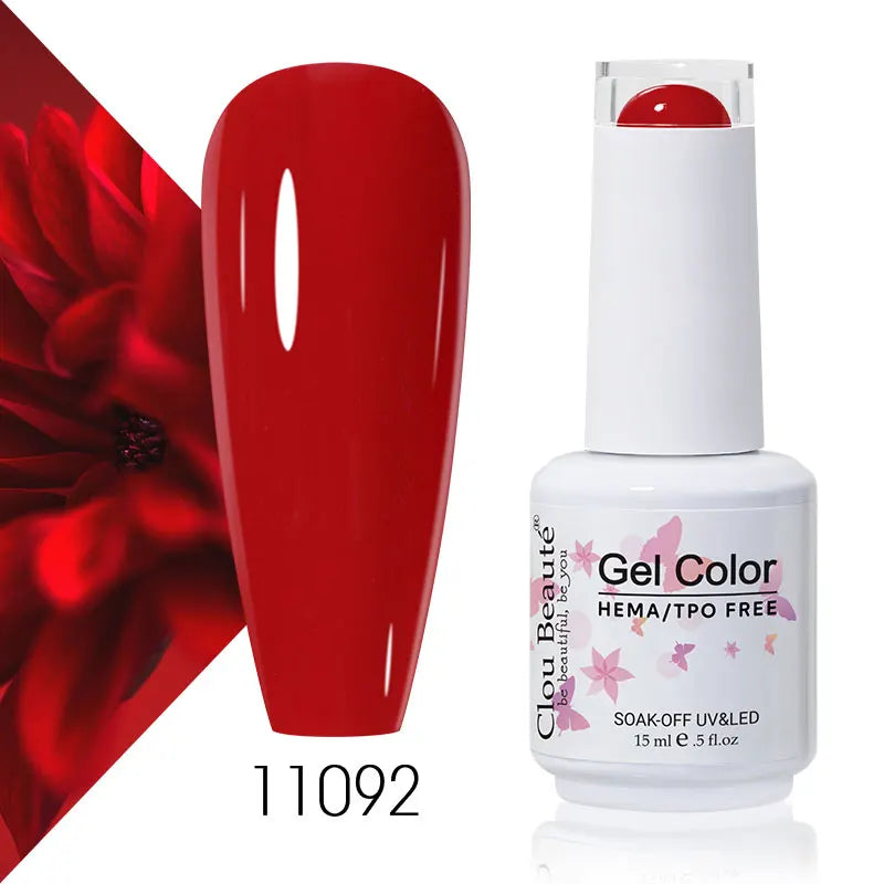 Clou Beaute 56 Colors Gel Nail Polish Pastal Pink Green Lavender UV Nail Gel Soak Off UV Varnish Macaron Gel Paint 15ml Nail Art