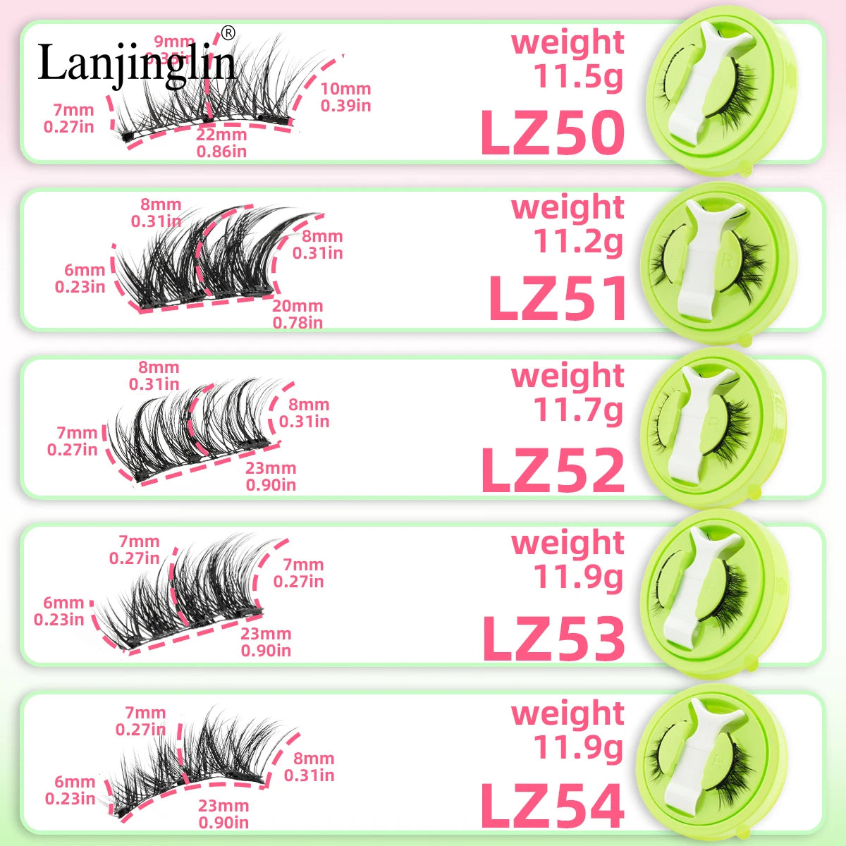3D Magnetic False Eyelashes Tweezer Set Reusable Natural Eyelashes Mink False Lash Professional Eyelash Extension Makeup Tool
