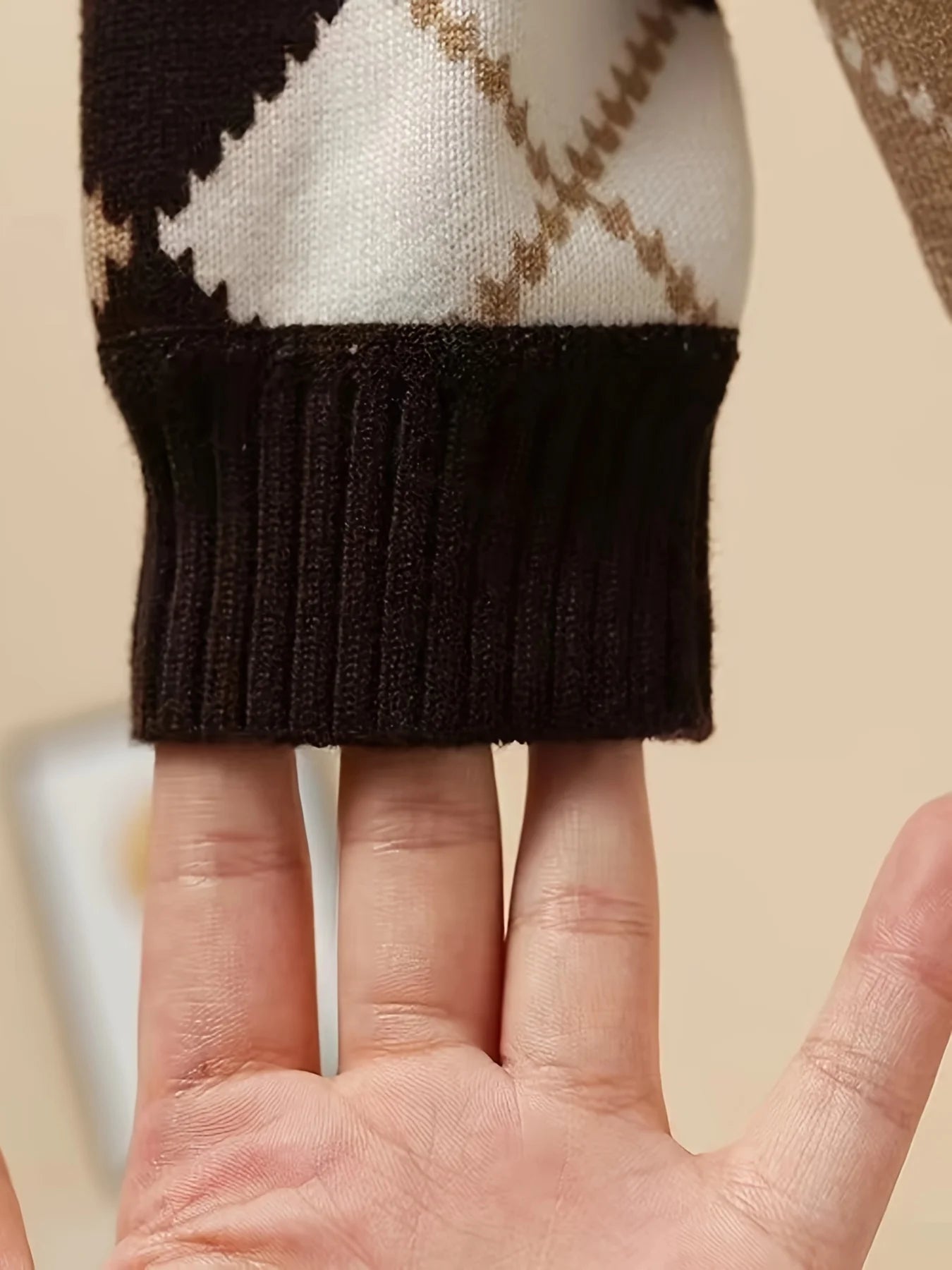 Girls Retro College Style Rhombus Knitted Sweater Cardigan Bear Horse Autumn New Style