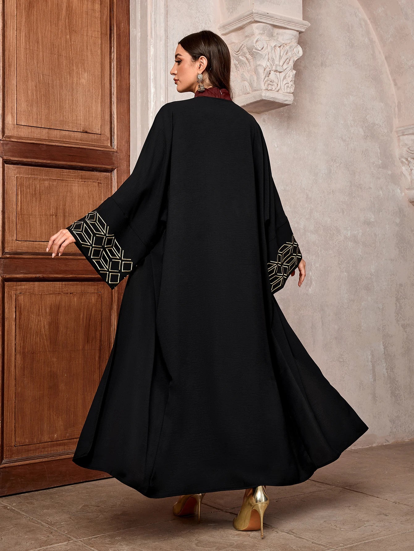 2025 Muslim Embroidery Abaya for Women Eid Robe Dress Morocco Ramadan Abayas Kaftan Islam Hijab Cardigan Dubai Islamic Clothing